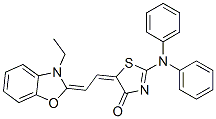 2-(diphenylamino)-5-[(3-ethyl-3H-benzoxazol-2-ylidene)ethylidene]thiazol-4(5H)-one CAS#: 2718-77-6