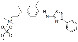 [2-[ethyl[3-methyl-4-[(3-phenyl-1,2,4-thiadiazol-5-yl)azo]phenyl]amino]ethyl]trimethylammonium methyl sulphate CAS#: 28313-51-1