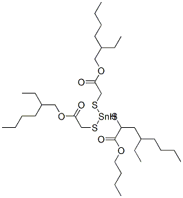 2-ethylhexyl 4-butyl-10-ethyl-4-[[2-[(2-ethylhexyl)oxy]-2-oxoethyl]thio]-7-oxo-8-oxa-3,5-dithia-4-stannatetradecanoate CAS#: 26864-37-9