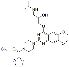 2-furyl-[4-[4-[2-hydroxy-3-(propan-2-ylamino)propoxy]-6,7-dimethoxy-qu inazolin-2-yl]piperazin-1-yl]methanone hydrochloride CAS#: 111218-83-8