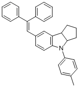 7-(2,2-Diphenylethenyl)-1,2,3,3a,4,8b-hexahydro-4-(4-methylphenyl)-cyclopent[b]indole	 CAS#: 213670-22-5