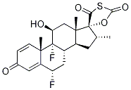(6α,11β,16α,17α)-6,9-Difluoro-11-hydroxy-16-Methyl-spiro[androsta-1,4-diene-17,5'-[1,3]oxathiolane]-2',3,4'-trione CAS#: 219719-95-6