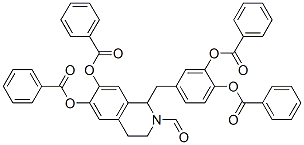 2(1H)-Isoquinolinecarboxaldehyde,  6,7-bis(benzoyloxy)-1-[[3,4-bis(benzoyloxy)phenyl]methyl]-3,4-dihydro- CAS#: 1719-26-2