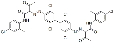 2,2'-[(2,2',5,5'-tetrachloro[1,1'-biphenyl]-4,4'-diyl)bis(azo)]bis[N-(4-chloro-o-tolyl)-3-oxobutyramide] CAS#: 14359-20-7