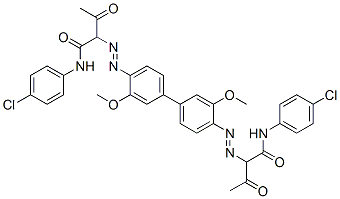 2,2'-[(3,3'-dimethoxy[1,1'-biphenyl]-4,4'-diyl)bis(azo)]bis[N-(4-chlorophenyl)-3-oxobutyramide] CAS#: 17453-73-5