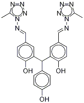 2,2''-[(4-HYDROXYFENYL)METHYLEEN]BIS(4-{(E)-[(5-METHYL-1H-TETRAZOOL1-YL)IMINO]METHYL}FENOL) CAS#: 235106-62-4