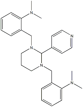 2,2'-[[Dihydro-2-(4-pyridinyl)-1,3(2H,4H)-pyrimidinediyl]bis(methylene)]bis[N,N-dimethylbenzenamine CAS#: 500579-04-4