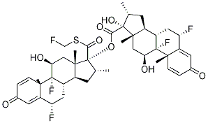 (6α,11β,16α,17α)-6,9-difluoro-11,17-dihydroxy-16-Methyl-3-oxo-Androsta-1,4-diene-17-carboxylic Acid (6α,11β,16α,17α)-6,9-difluoro-17-[[(fluoroMethyl)thio]carbonyl]-11-hydroxy-16-Methyl-3-oxoandrosta-1,4-dien-17-yl Ester CAS#: 220589-37-7