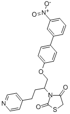 3-[1-[[(3μ-nitro[1,1μ-biphenyl]-4-yl)oxy]methyl]-3-(4-pyridinyl)propyl]-2,4-thiazolidinedione CAS#: 227088-94-0