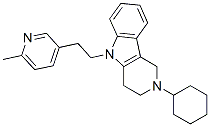 2,3,4,5-Tetrahydro-2-cyclohexyl-5-[2-(6-methyl-3-pyridyl)ethyl]-1H-pyrido[4,3-b]indole CAS#: 20675-03-0