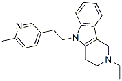 2,3,4,5-Tetrahydro-2-ethyl-5-[2-(6-methyl-3-pyridyl)ethyl]-1H-pyrido[4,3-b]indole CAS#: 20771-45-3