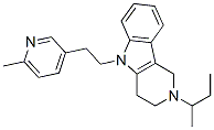 2,3,4,5-Tetrahydro-2-sec-butyl-5-[2-(6-methyl-3-pyridyl)ethyl]-1H-pyrido[4,3-b]indole CAS#: 20771-47-5