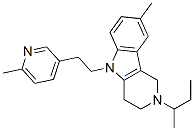 2,3,4,5-Tetrahydro-2-sec-butyl-8-methyl-5-[2-(6-methyl-3-pyridyl)ethyl]-1H-pyrido[4,3-b]indole CAS#: 20675-00-7