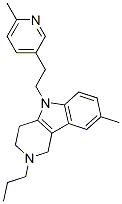 2,3,4,5-Tetrahydro-8-methyl-5-[2-(6-methyl-3-pyridyl)ethyl]-2-propyl-1H-pyrido[4,3-b]indole CAS#: 20674-93-5