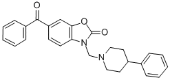2(3H)-Benzoxazolone, 6-benzoyl-3-((4-phenyl-1-piperidinyl)methyl)- CAS#: 104837-20-9