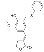 2(3H)-Furanone, dihydro-3-((3-ethoxy-4-hydroxy-5-((phenylthio)methyl)p henyl)methylene)- CAS#: 107788-12-5