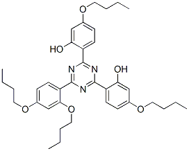 2,4-Bis[2-hydroxy-4-butoxyphenyl]-6-(2,4-dibutoxyphenyl)-1,3,5-triazin CAS#: 208343-47-9