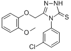 2,4-Dihydro-4-(3-chlorophenyl)-5-((2-methoxyphenoxy)methyl)-3H-1,2,4-t riazole-3-thione CAS#: 107952-07-8