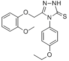 2,4-Dihydro-4-(4-ethoxyphenyl)-5-((2-methoxyphenoxy)methyl)-3H-1,2,4-t riazole-3-thione CAS#: 107952-08-9