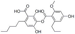 2,4-Dihydroxy-3-(2-methoxy-4-hydroxy-6-propylbenzoyloxy)-6-pentylbenzoic acid CAS#: 19833-81-9