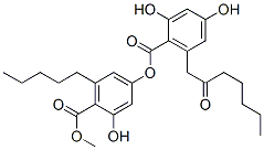 2,4-Dihydroxy-6-(2-oxoheptyl)benzoic acid 3-hydroxy-4-(methoxycarbonyl)-5-pentylphenyl ester CAS#: 19314-71-7