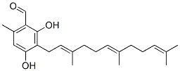2,4-Dihydroxy-6-methyl-3-[(2E,6E)-3,7,11-trimethyl-2,6,10-dodecatrienyl]benzaldehyde CAS#: 22581-07-3