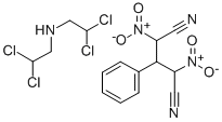 2,4-Dinitro-3-phenylpentane dinitrile with 2,2-dichloro-N-(2,2-dichlor oethyl)ethanamine CAS#: 107638-88-0