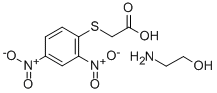((2,4-Dinitrophenyl)thio)acetic acid 2-aminoethanol (1:1) CAS#: 105892-20-4