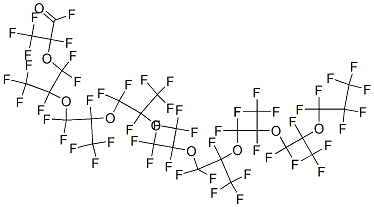 2,4,4,5,7,7,8,10,10,11,13,13,14,16,16,17,19,19,20,22,22,23,25,25,26,26,27,27,27-Nonacosafluoro-2,5,8,11,14,17,20,23-octakis(trifluoromethyl)-3,6,9,12,15,18,21,24-octaoxaheptacosanoic acid fluoride CAS#: 13140-26-6