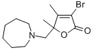 2(5H)-FURANONE, 3-BROMO-5-((HEXAHYDRO-1H-AZEPIN-1-YL)METHYL)-4,5-DIMET HYL- CAS#: 104502-49-0