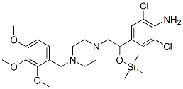 2,6-dichloro-4-(2-(4-((2,3,4-trimethoxyphenyl)methyl)-1-piperazinyl)-1-((trimethylsilyl)oxy)ethyl)benzeneamine CAS#: 104672-12-0