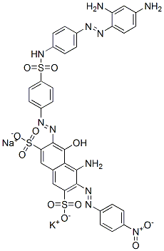 2,7-Naphthalenedisulfonic acid, 4-amino-6-4-4-(2,4-diaminophenyl)azophenylaminosulfonylphenylazo-5-hydroxy-3-(4-nitrophenyl)azo-, potassium sodium salt CAS#: 112484-44-3