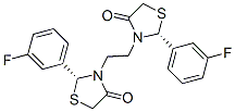 (2R)-2-(3-fluorophenyl)-3-[2-[(2R)-2-(3-fluorophenyl)-4-oxo-thiazolidi n-3-yl]ethyl]thiazolidin-4-one CAS#: 109859-00-9