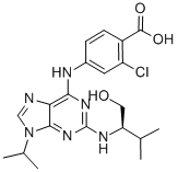 (2R)-2-[[6-[(3-CHLORO-4-CARBOXYPHENYL)AMINO]-9-(1-METHYLETHYL)-9H-PURIN-2-YL]AMINO]-3-METHYL-1-BUTANOL CAS#: 212844-54-7