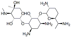 (2R,3R,4R,5R)-2-[(1S,2S,3R,4S,6R)-4,6-diamino-3-[(2R,3R,6S)-3-amino-6-[(1R)-1-aminoethyl]oxan-2-yl]oxy-2-hydroxy-cyclohexyl]oxy-5-methyl-4-methylamino-oxane-3,5-diol CAS#: 25876-11-3