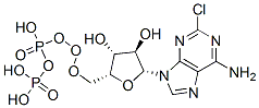 [[(2R,3R,4R,5R)-5-(6-amino-2-chloro-purin-9-yl)-3,4-dihydroxy-oxolan-2 -yl]methoxy-hydroxy-phosphoryl]oxyphosphonic acid CAS#: 16506-88-0