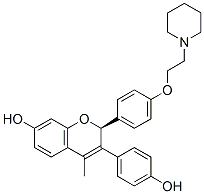 (2S)-3-(4-hydroxyphenyl)-4-methyl-2-[4-[2-(1-piperidyl)ethoxy]phenyl]-2H-chromen-7-ol CAS#: 252555-01-4