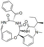 (2S,3R)-N-[(3R,4S,7S)-7-Benzoyl-5,8-dioxo-3-phenyl-2-oxa-6,9-diazabicyclo[10.2.2]hexadeca-10,12,14(1),15-tetren-4-yl]-2-(dimethylamino)-3-methylpentanamide CAS#: 21761-48-8