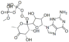[(2S,3S,4R,5R)-5-(2-amino-6-oxo-3H-purin-9-yl)-3,4-dihydroxy-oxolan-2-yl]methoxy-[[(2R,3R,4S,6S)-3,4-dihydroxy-6-methyl-5-oxo-oxan-2-yl]oxy-hydroxy-phosphoryl]oxy-phosphinic acid CAS#: 18186-48-6