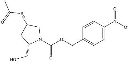 (2S,4S)-4-(Acetylthio)-2-(hydroxymethyl)-1-pyrrolidinecarboxylic acid (4-nitrophenyl)methyl ester CAS#: 104773-40-2