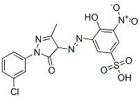 3-[[1-(3-chlorophenyl)-4,5-dihydro-3-methyl-5-oxo-1H-pyrazol-4-yl]azo]-4-hydroxy-5-nitrobenzenesulphonic acid CAS#: 23969-24-6