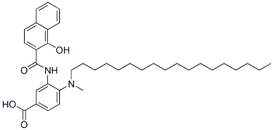3-[[(1-hydroxy-2-naphthyl)carbonyl]amino]-4-(methyloctadecylamino)benzoic acid CAS#: 20285-77-2