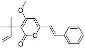 3-(1,1-Dimethyl-2-propenyl)-4-methoxy-6-(2-phenylethenyl)-2H-pyran-2-one CAS#: 10386-16-0