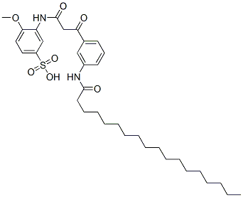 3-[[1,3-dioxo-3-[3-[(1-oxooctadecyl)amino]phenyl]propyl]amino]-4-methoxybenzenesulphonic acid CAS#: 27982-29-2