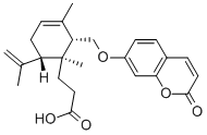 3-[(1S,2S,6S)-6-ISOPROPENYL-1,3-DIMETHYL-2-(2-OXO-2H-CHROMEN-7-YLOXYMETHYL)-CYCLOHEX-3-ENYL]-PROPIONIC ACID CAS#: 21800-49-7