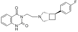 3-[2-[(1S,5S,7S)-7-(4-fluorophenyl)-3-azabicyclo[3.2.0]hept-3-yl]ethyl]-1H-quinazoline-2,4-dione CAS#: 208661-17-0