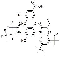 3-[2-[2-(2,4-Di-tert-pentylphenoxy)butyrylamino]-5-[(heptafluorobutyryl)amino]-4-hydroxyphenoxy]-4,5-dihydroxybenzoic acid CAS#: 109059-96-3