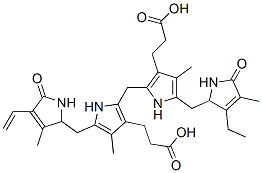 3-[2-[[3-(2-carboxyethyl)-5-[(4-ethenyl-3-methyl-5-oxo-1,2-dihydropyrrol-2-yl)methyl]-4-methyl-1H-pyrrol-2-yl]methyl]-5-[(3-ethyl-4-methyl-5-oxo-1,2-dihydropyrrol-2-yl)methyl]-4-methyl-1H-pyrrol-3-yl]propanoic acid CAS#: 17208-65-0