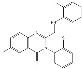 3-(2-Chlorophenyl)-6-fluoro-2-[[(2-fluorophenyl)amino]methyl]-4(3H)-quinazolinone CAS#: 217942-71-7