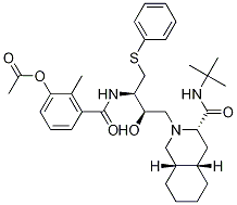 3-(((2R,3R)-4-((3S,4aS,8aS)-3-(tert-butylcarbaMoyl)octahydroisoquinolin-2(1H)-yl)-3-hydroxy-1-(phenylthio)butan-2-yl)carbaMoyl)-2-Methylphenyl acetate CAS#: 245414-50-0